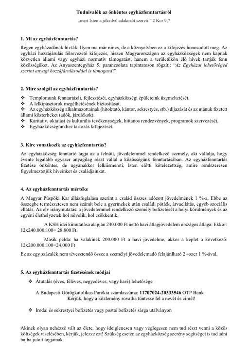 Egyhazfenntartas segedlet